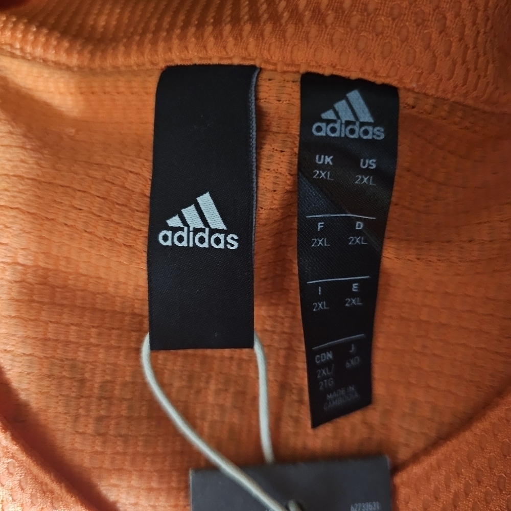 NEW Adidas Mesh Baseball Orange Jersey Shirt - Picture 6 of 6